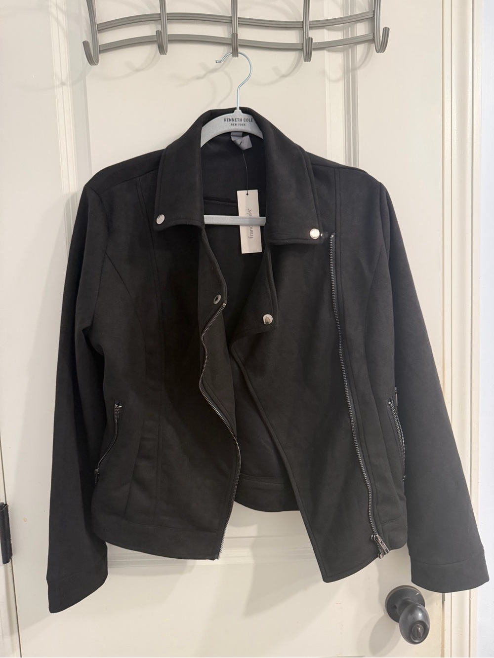 NWT Francesca’s Black Suede Jacket